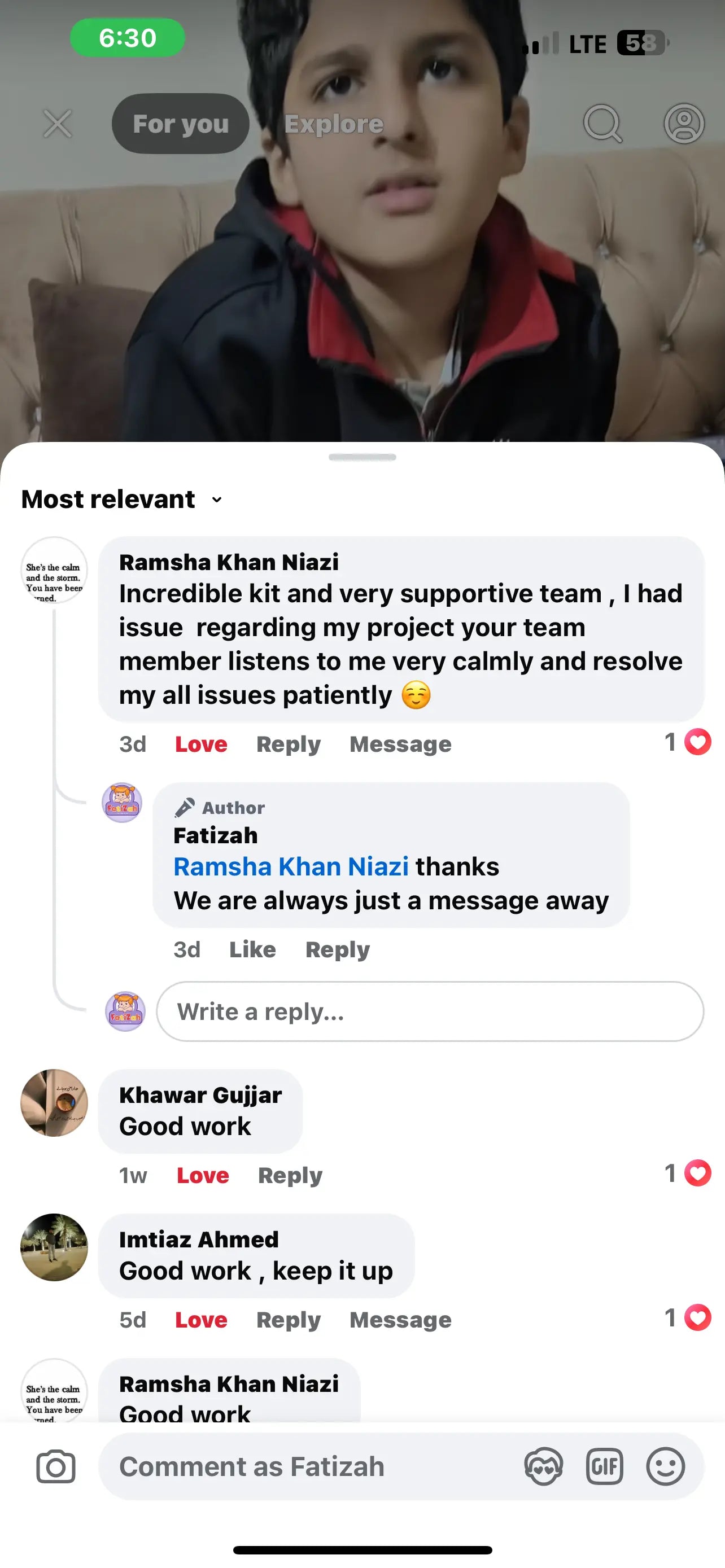 Kidnovators customer message proof 11