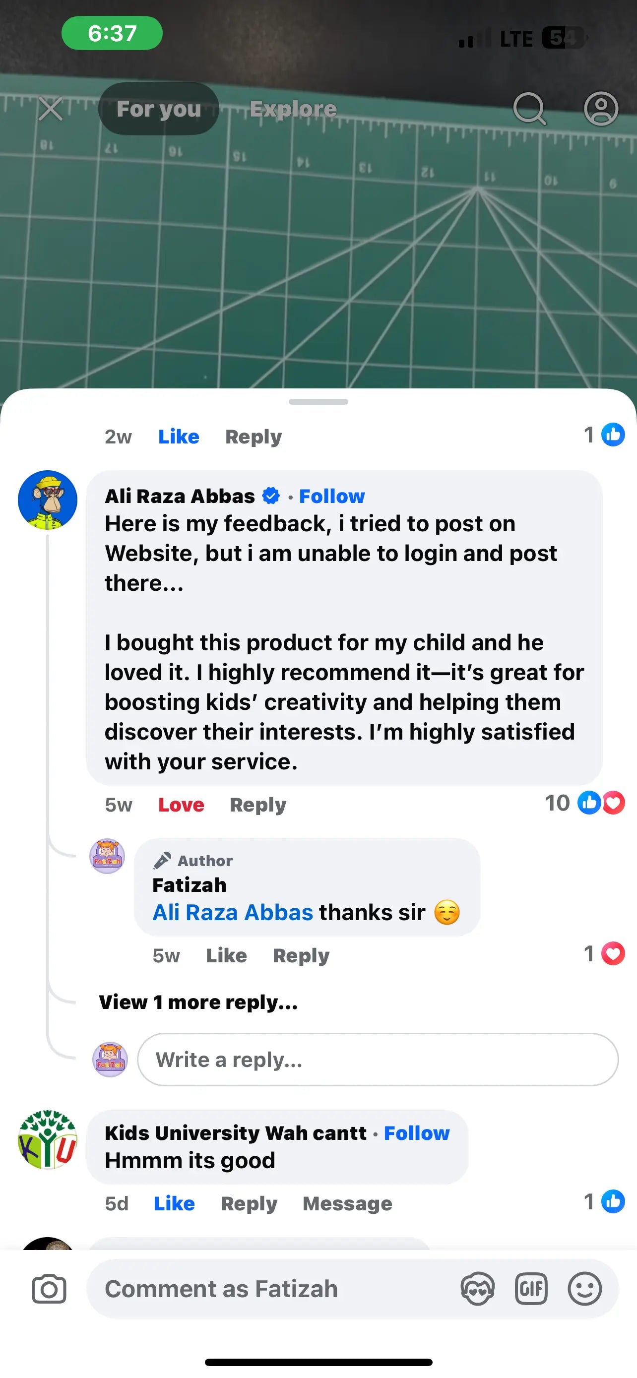 Kidnovators customer message proof 3