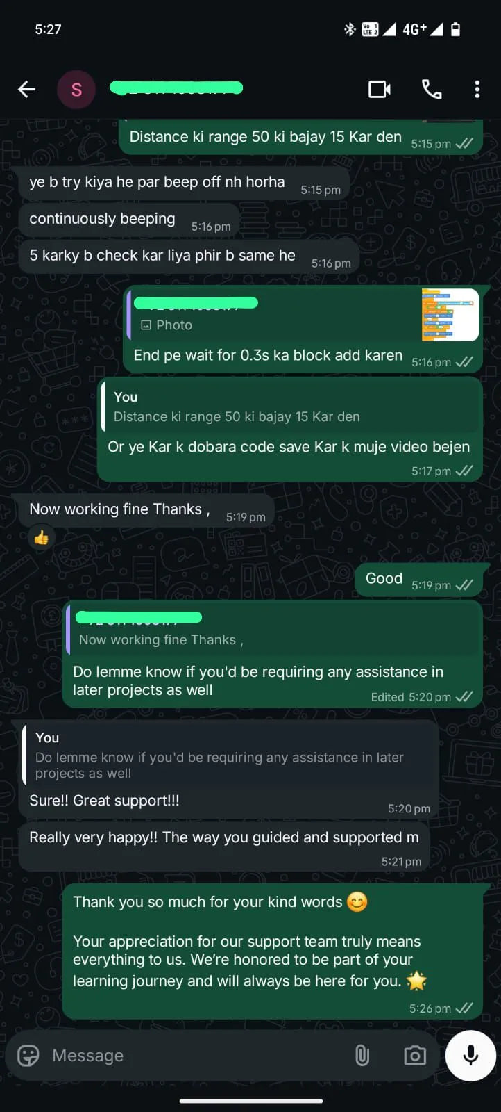 Kidnovators customer message proof 4