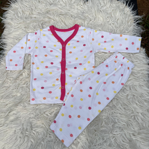 Kids Summer Night Suits Unisex (Polka Dots)