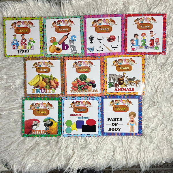 PACK OF 10 EARLY EDUCATION HARD CARD BOOKS
